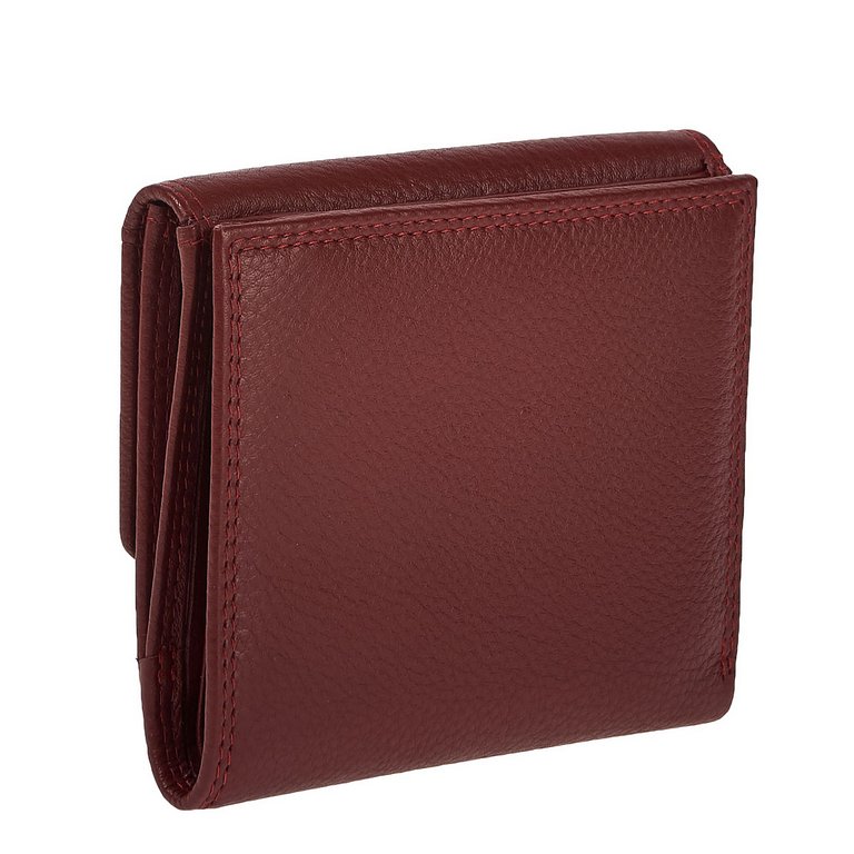 Портмоне Dr.Koffer 12*10 см нат. кожа, бордовый