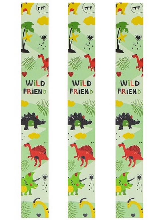 Закладка пластиковая "РАЗНООБРАЗИЕ ДИНОЗАВРИКОВ" 25*190мм