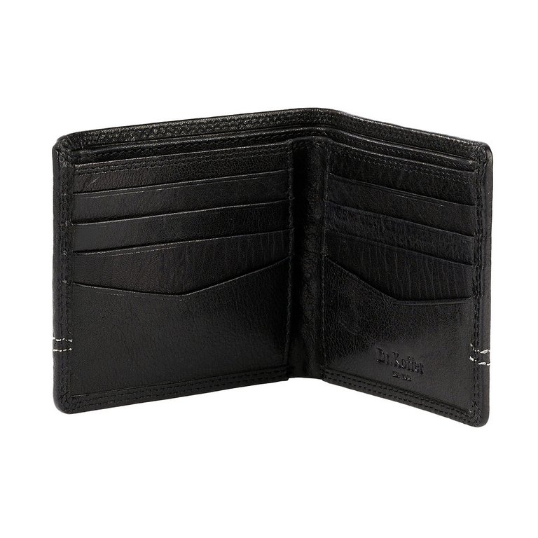 Портмоне Dr.Koffer 11*9 см нат. кожа, черный