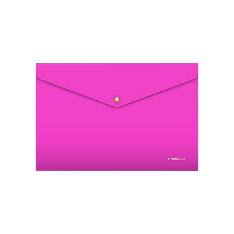 Папка-конверт на кнопке A4 пластик 0,18 мм ErichKrause Soft Caribbean Sunset, ассорти