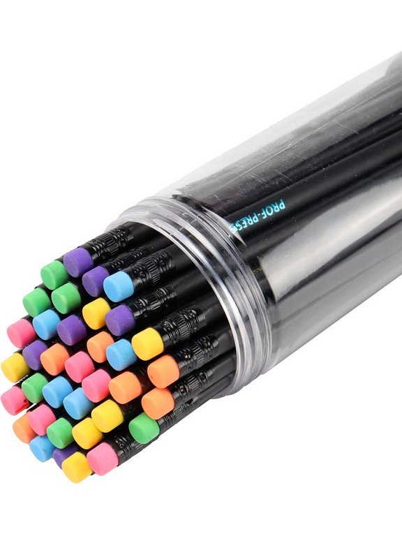 Карандаш ч/г HB трехгранный Prof-Press, c ластиком