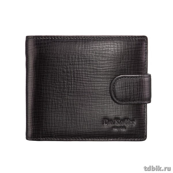 Портмоне Dr.Koffer 11*9,5см, нат. кожа, черный