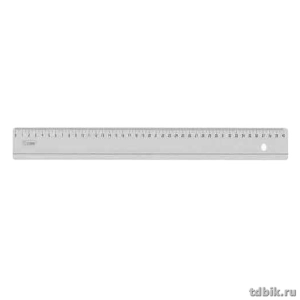 Линейка 40 см. пласт. прозрачная Стамм