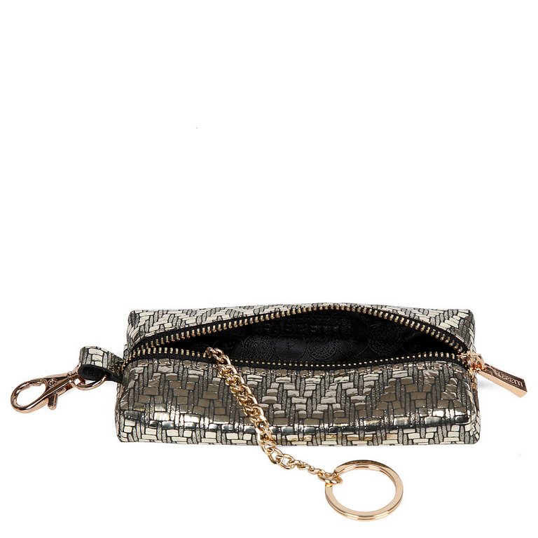 Футляр для ключей FABRETTI нат. кожа, 13*2,5*5,5см, золотой