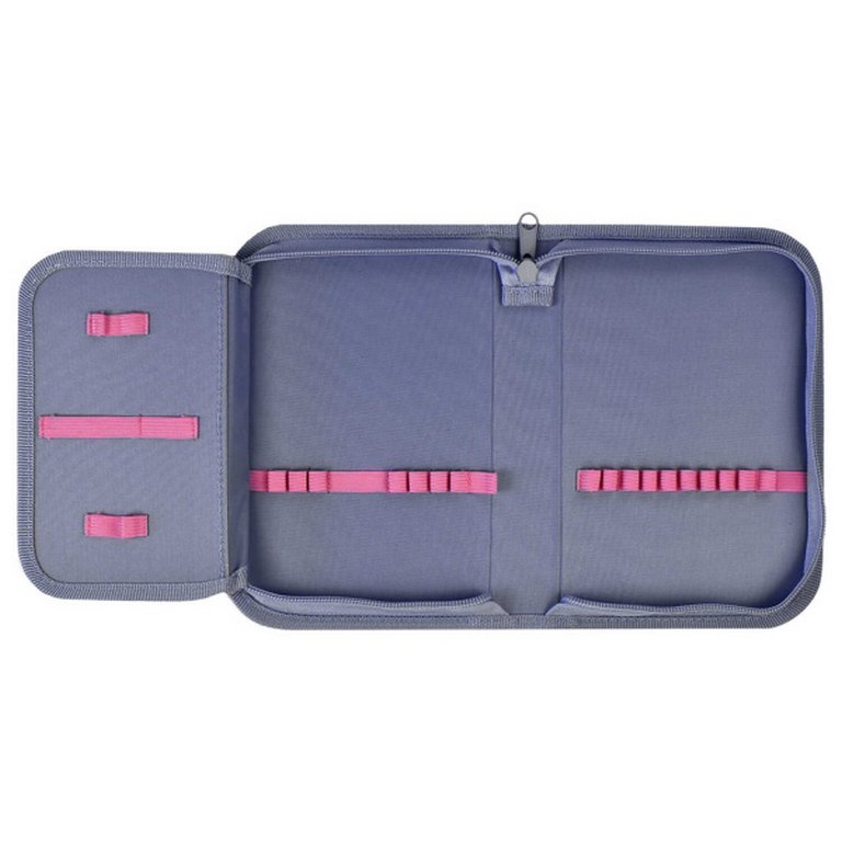 Пенал 1 отд. 1 откид. планка для девочки Феникс+ "Лошадка" 13.3x20x3.5 cм (ткань)