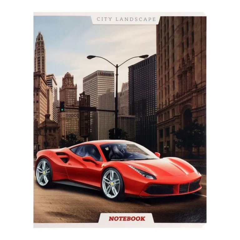 Тетрадь 48 лист лин. А5 на скрепке "Городские авто"