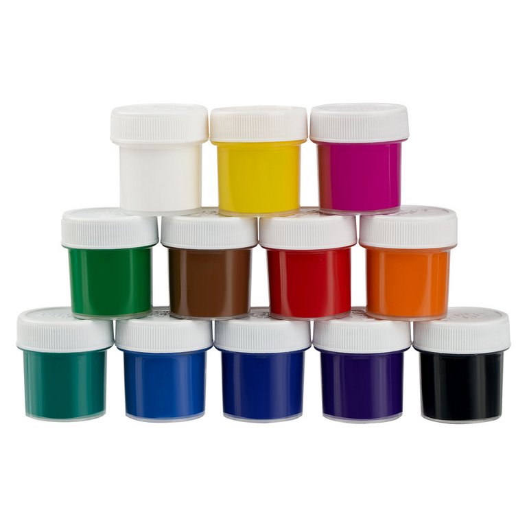 Краски акриловые 12 цв. 20мл Гамма "Хобби" глянцевые