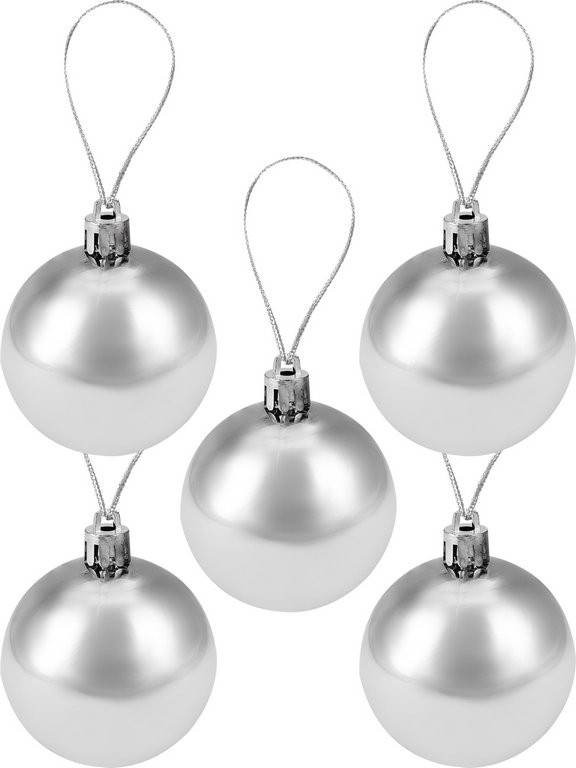 Набор шаров  цвет серебро  60 мм 20 шт+ верхушка 1шт