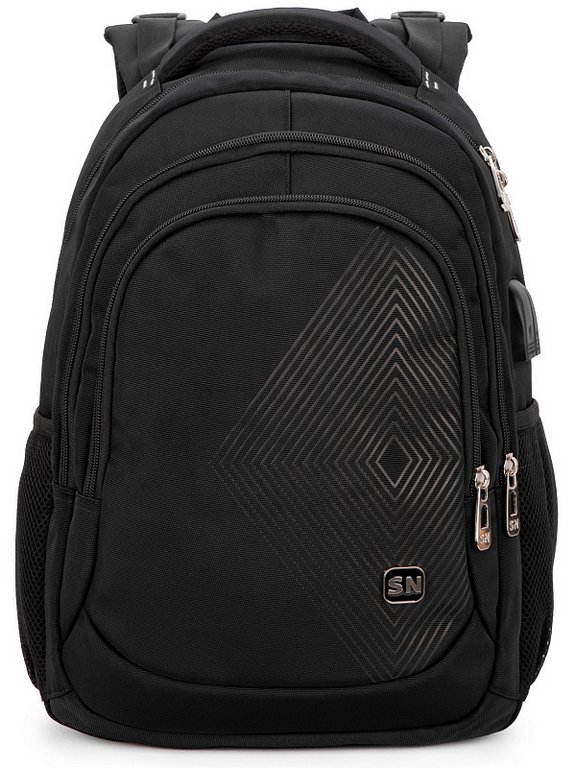 Рюкзак молодежный мужской SkyName 42*30*16 см. серый/черный