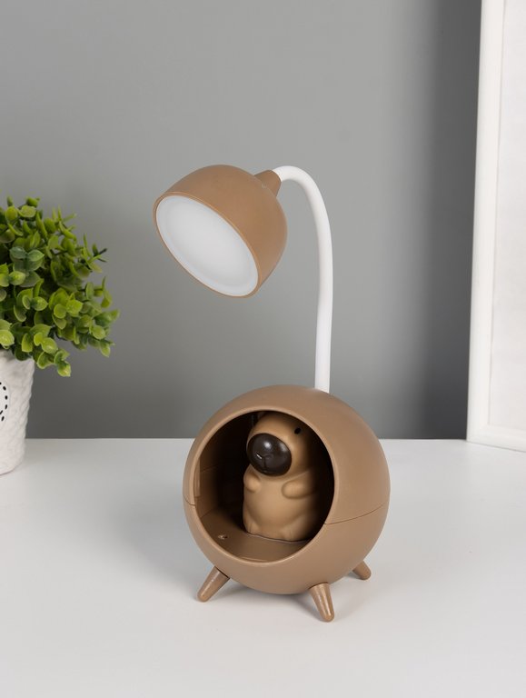 Ночник "Капибара в круглом кресле" 8,5х8,5х30 см, LED USB 2 режима