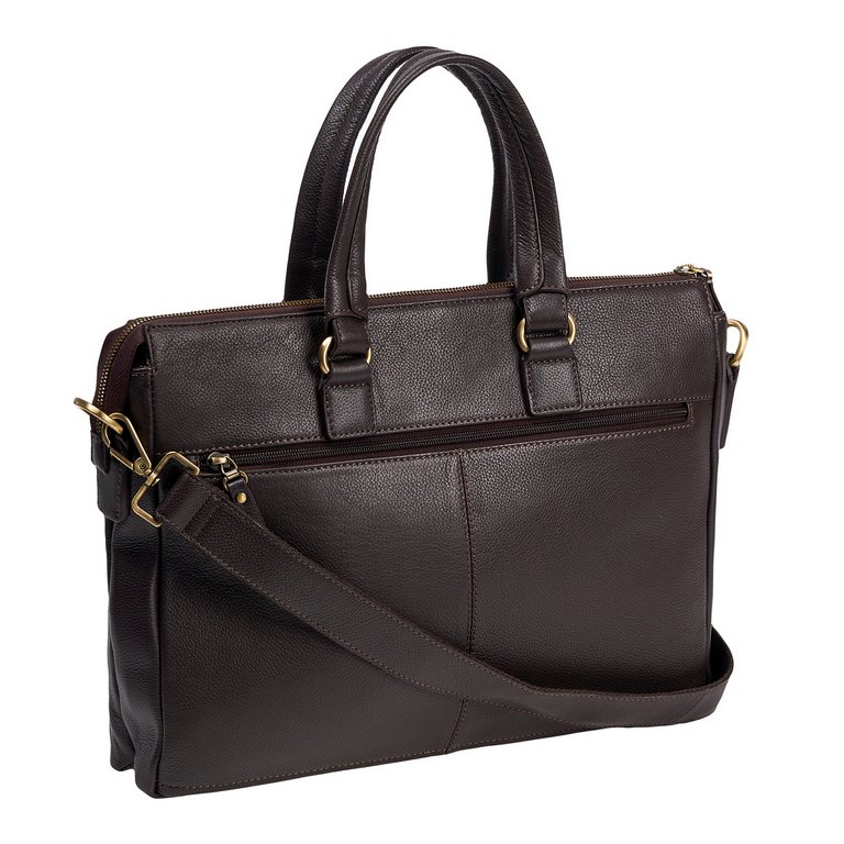 Сумка для документов Dr.Koffer 29*37*5см, нат. кожа, коричневая