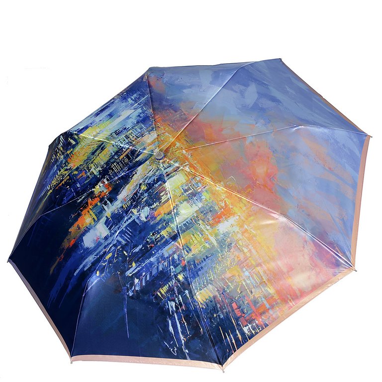 Зонт женский суперавтомат Fabretti, облегченный, 3 сложения, сатин