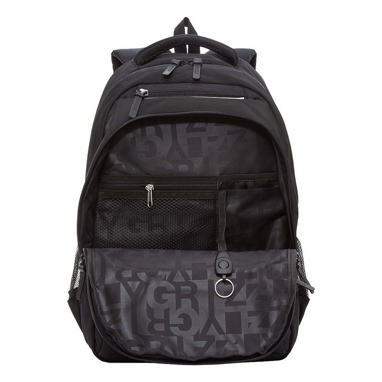 Рюкзак молодежный мужской Grizzly 45*32*23 см., черный