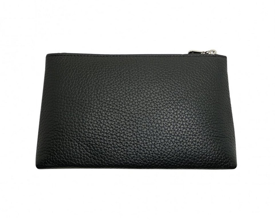 Косметичка D.Morelli "Duo-2" нат. кожа, черно-белая