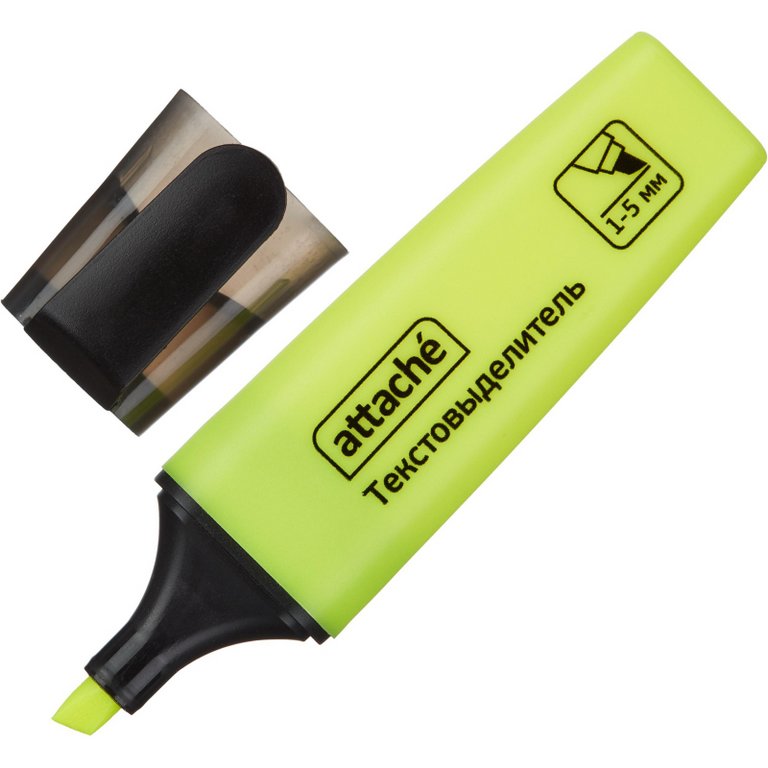 Набор текст-маркеров  5 шт Attache Colored 1-5 мм (желт, розов, зелен, оранж, голуб)