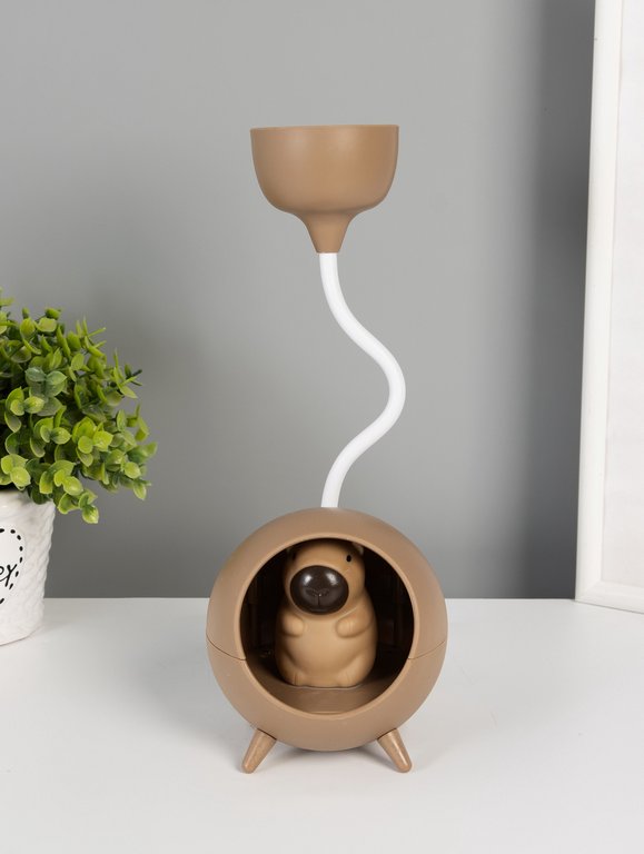 Ночник "Капибара в круглом кресле" 8,5х8,5х30 см, LED USB 2 режима