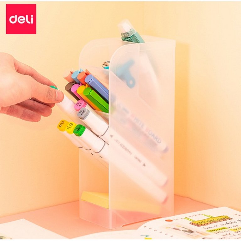 Подставка наст д/канц. принадлеж. Deli 5отд. 205х59х93мм прозрачный