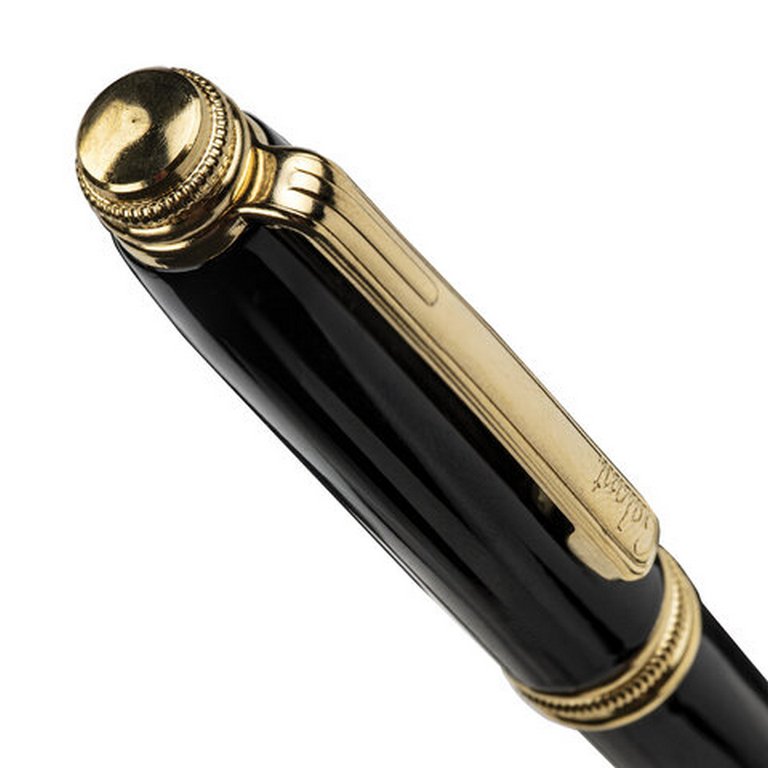 Ручка шариковая Galant "Black" подар.футляр, синяя 0,7мм (стерж.98мм тип Parker)