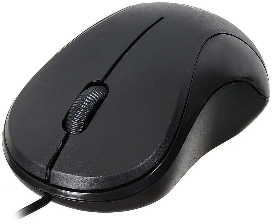 Мышь оптическая проводная OKLICK 115S 1200dpi USB цв. черный