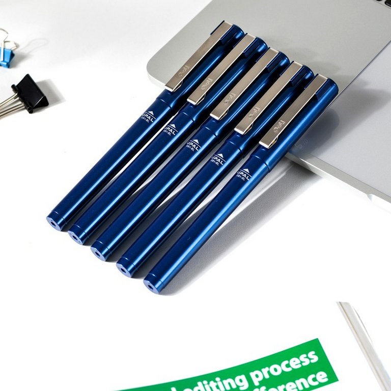 Ручка гелевая Deli Upal резин. упор 1,0мм синяя (линия 0,7мм)