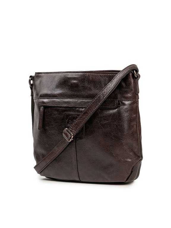 Сумка женская Dr.Koffer 28х26х7см см, нат.кожа коричневая