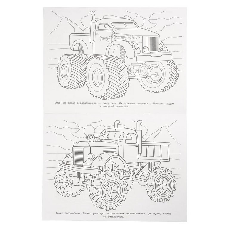 Раскраска А4 "Покорители дорог" с игрушкой 16 стр. Умка