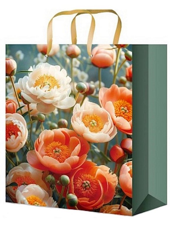 Пакет бумажный 26*32см ламинированный "Цветочное настроение"