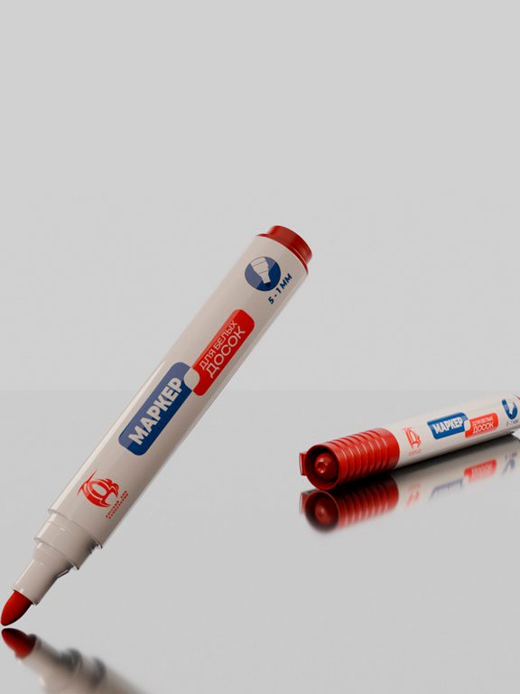 Маркер для доски РДК 5-1 мм красный круг.