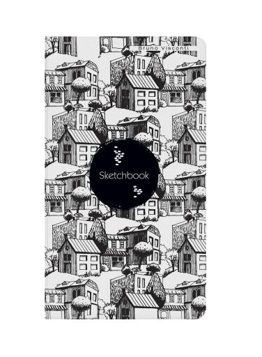 Скетчбук  92*167 мм, 112л., тв. обл. "SKETCHBOOK" (8 ВИДОВ)