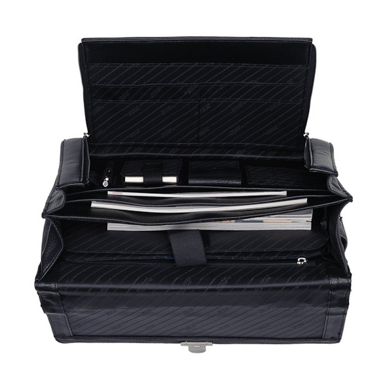 Портфель Dr.Koffer 30*38*12см, нат. кожа, черный