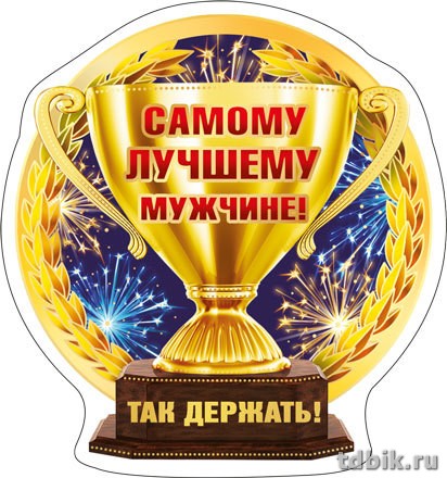 Магнит "23 Февраля. Самому лучшему мужчине!" виниловый