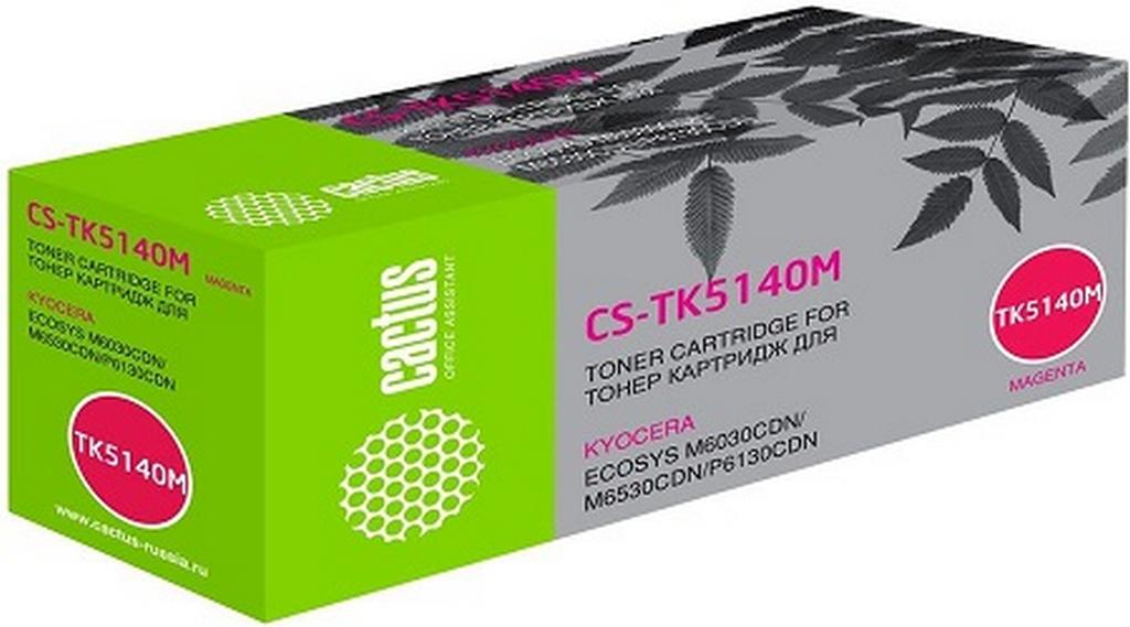 Картридж CACTUS (CS-TK5140M) для KYOCERA Ecosys M6030cdn/M6530cdn, пурпурный, ресурс 5000 стр.
