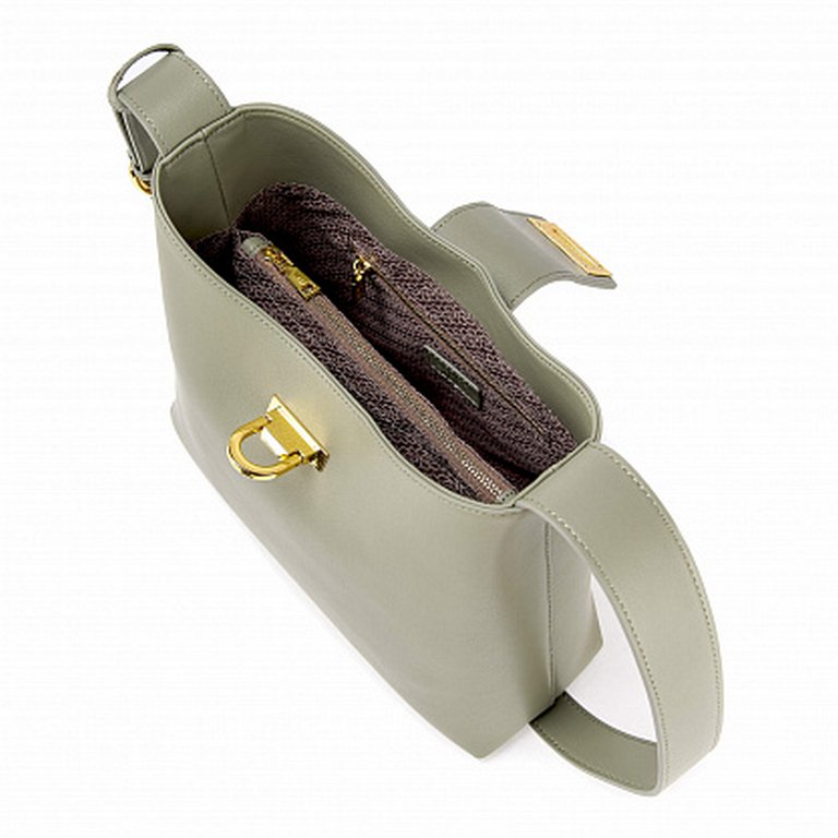 Сумка женская Jane's Story зеленая, нат. кожа