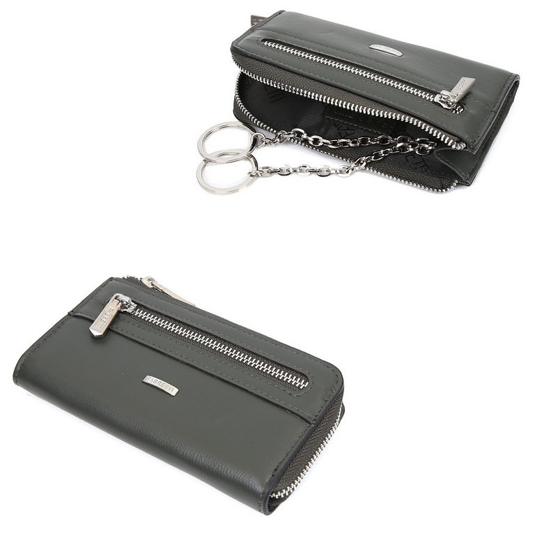 Футляр для ключей FABRETTI нат. кожа, 13*7*2см,  темно-зеленый