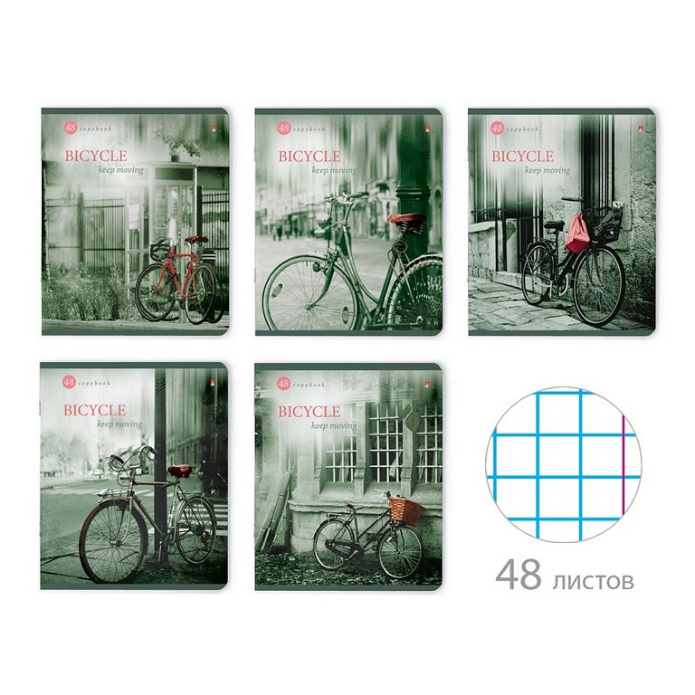 Тетрадь 48 лист кл. А5 на скрепке "НАСТРОЕНИЕ. УТРЕННИЙ ГОРОД" 5 видов