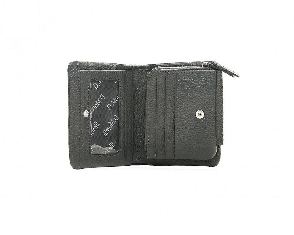 Портмоне D.Morelli женское "Тефия" малое,  нат. кожа, серое