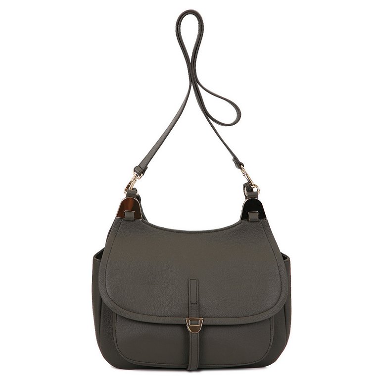 Сумка женская FABRETTI 29*23*10см, нат. кожа, табачный