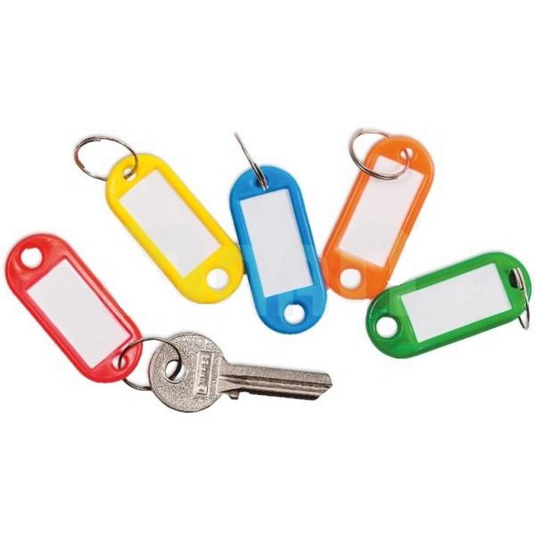 Брелок для ключей длина 50 мм, инфо-окно 35*15 мм, цвет желтый