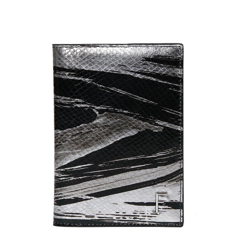 Обложка для документов FABRETTI женская, нат. кожа, 1 0*13,5*1,5см, серебряный