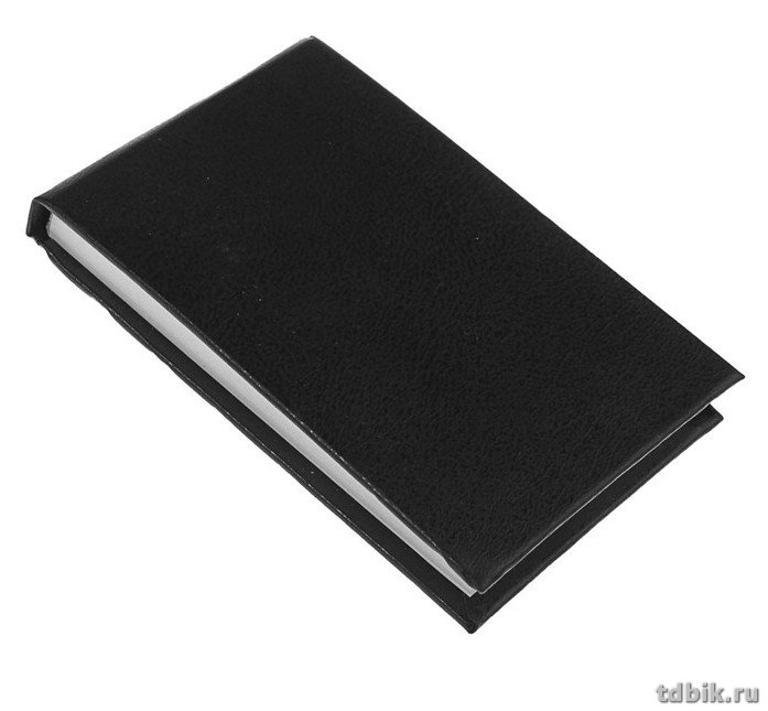 Блокнот А7  70л.,  65*95 мм, бумвинил, цв. черный