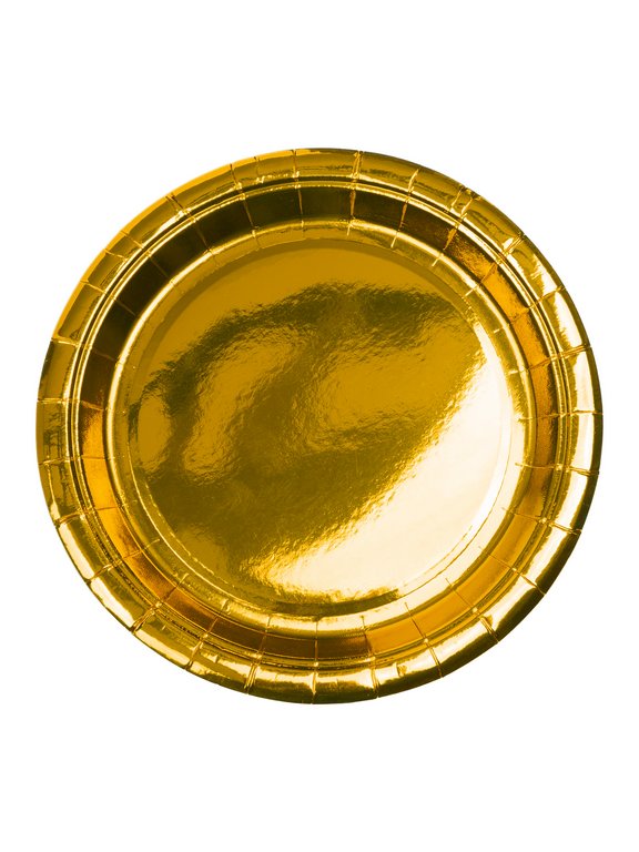 Тарелка картон d230  6 шт/уп "Золото"