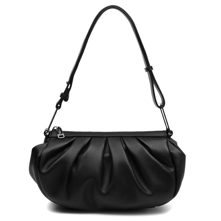 Сумка женская FABRETTI 27х14х7 см, нат. кожа, черный