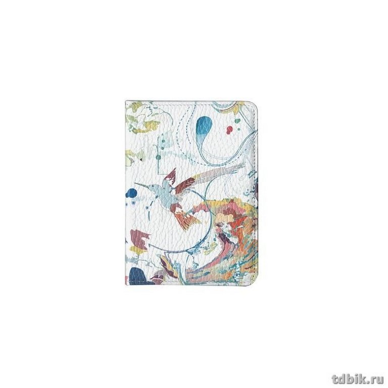 Бумажник водителя D.Morelli "Эльза" нат. кожа, принт колибри