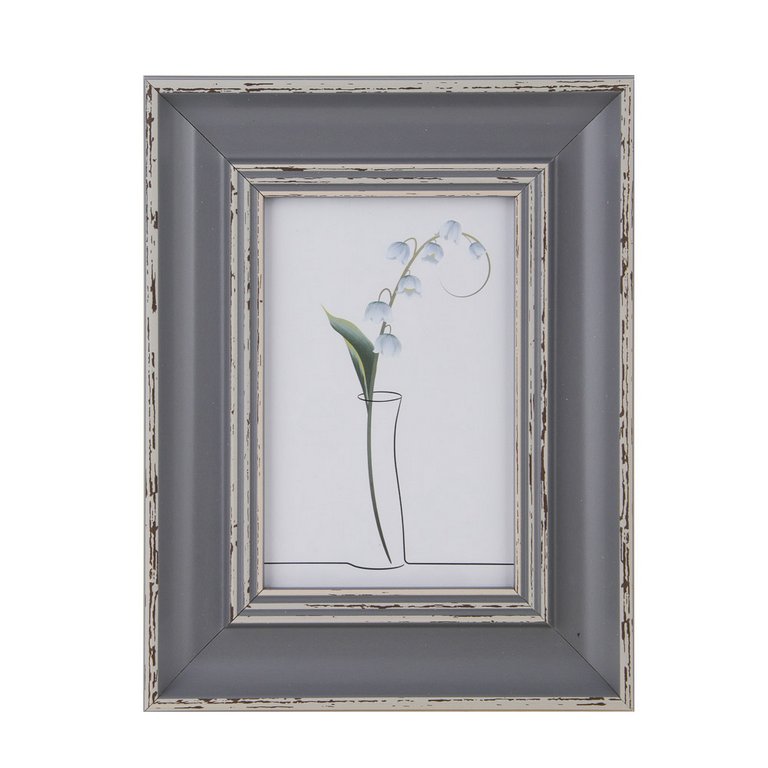 Рамка для фотографий 10*15 см пластик, цв. серый