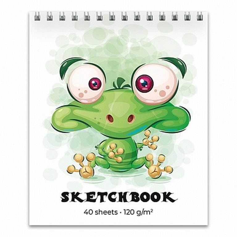 Скетчбук 105*140 мм, 40л. на спирали, тв. обл. "Sev" 120г/м2