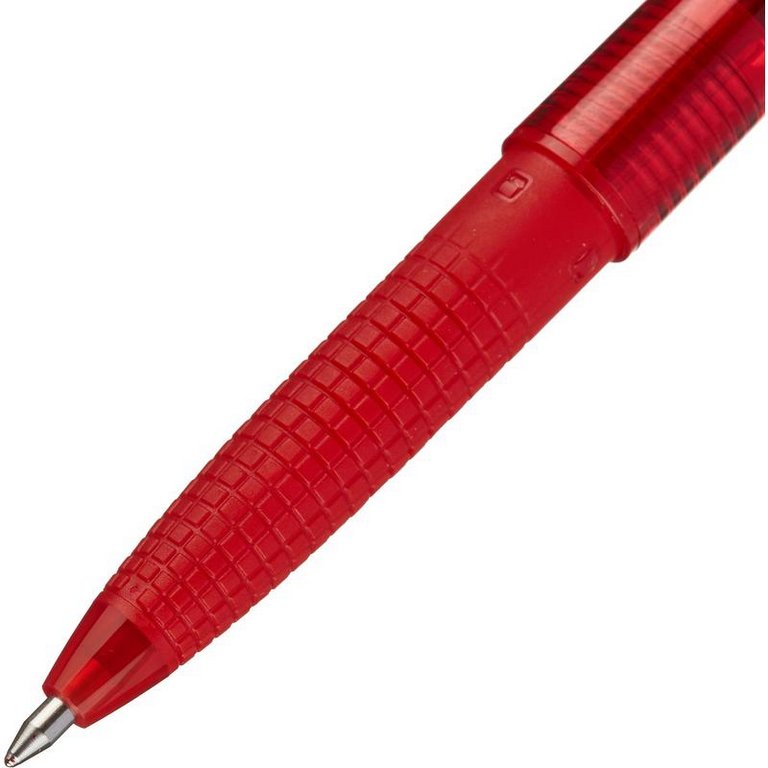 Ручка шариковая масляная Pilot резин.упор 0,7мм красная (стерж.144мм, линия 0,22мм)