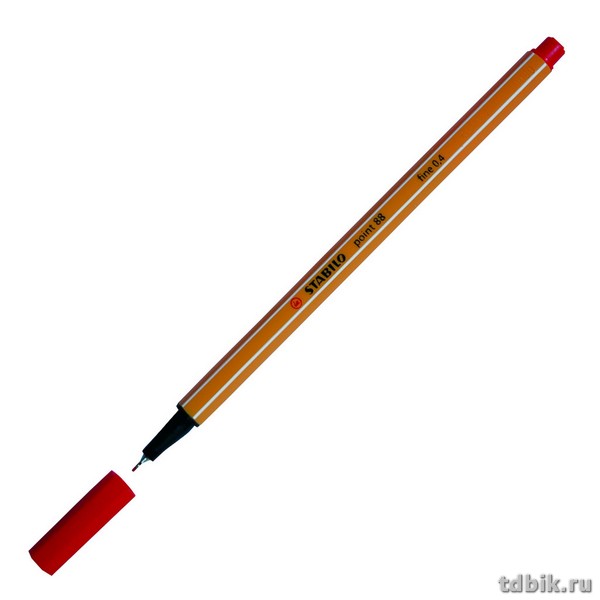 Ручка капиллярная Stabilo Point красная 0,4мм