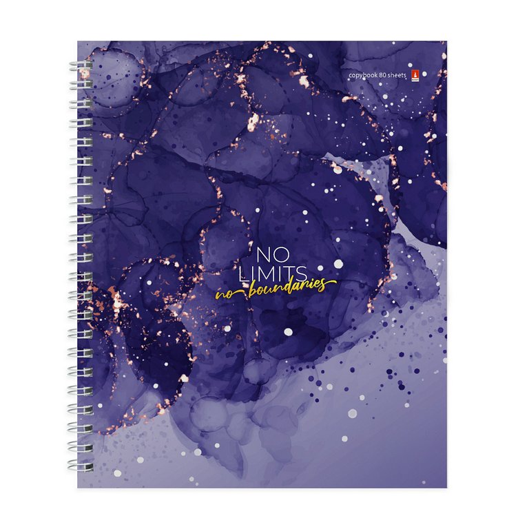 Тетрадь 80 лист кл. А5 на гребне "Мрамор" 5 ВИДОВ