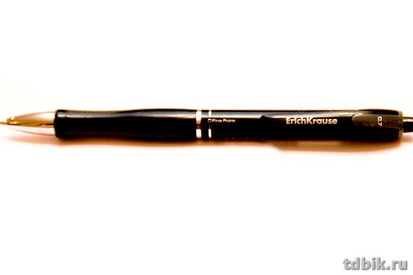 Ручка шариковая авт. ErichKrause Megapolis резин. упор 0,7мм черная (стерж.107мм)