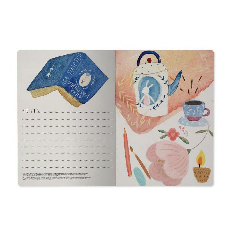 Тетрадь 60 лист без лин. А5+ на сшивке МИКС 5 ДИЗАЙНОВ